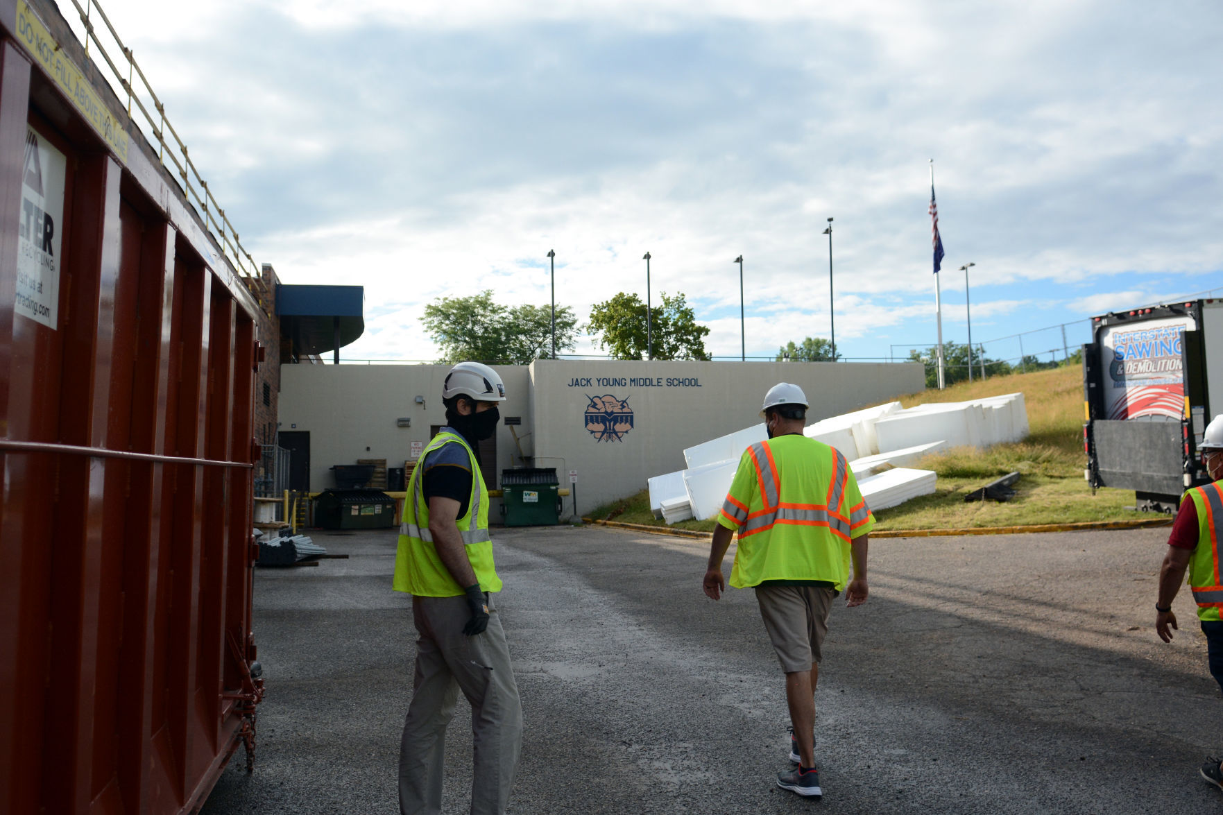 Baraboo middle school construction tour, June 23, 2020